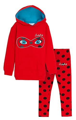 Miraculous Ladybug Long Hoodie + Leggings Set für Mädchen Teenager zweiteiliges passendes Anziehset von Miraculous