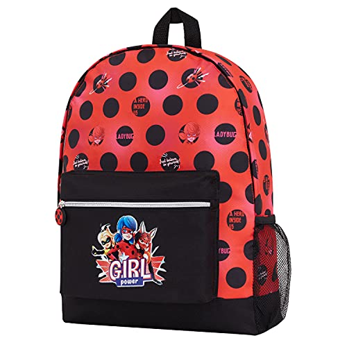 Miraculous Ladybug Rucksack Kinder, Schulrucksack Mädchen, Kindergartenrucksack Mädchen, Girl Power Rucksack Mädchen von Miraculous