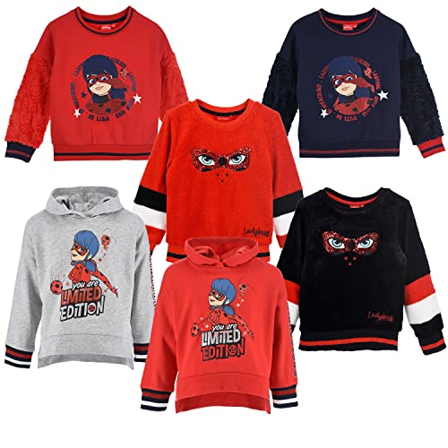 Miraculous Ladybug und Cat Noir – Mädchen – Ladybug Sweatshirt – Herbst Winter – Offiziell lizenziert, 1028 Blau, 4 Jahre von Miraculous