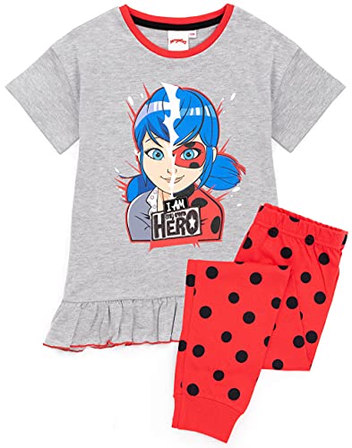 Miraculous Pyjamas Mädchen Marienkäfer Superheld T-Shirt & Long oder Shorts PJS 4-5 Jahre von Miraculous