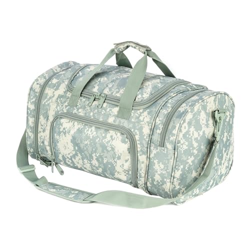 Miramrax Sporttasche für Damen und Herren, mit Schuhfach, Sport, Wochenende, Reisen, Übernachtung, Handgepäcktasche für taktische Militär, Reisen, Workout, Taschen, ACCamo, Turnbeutel von Miramrax