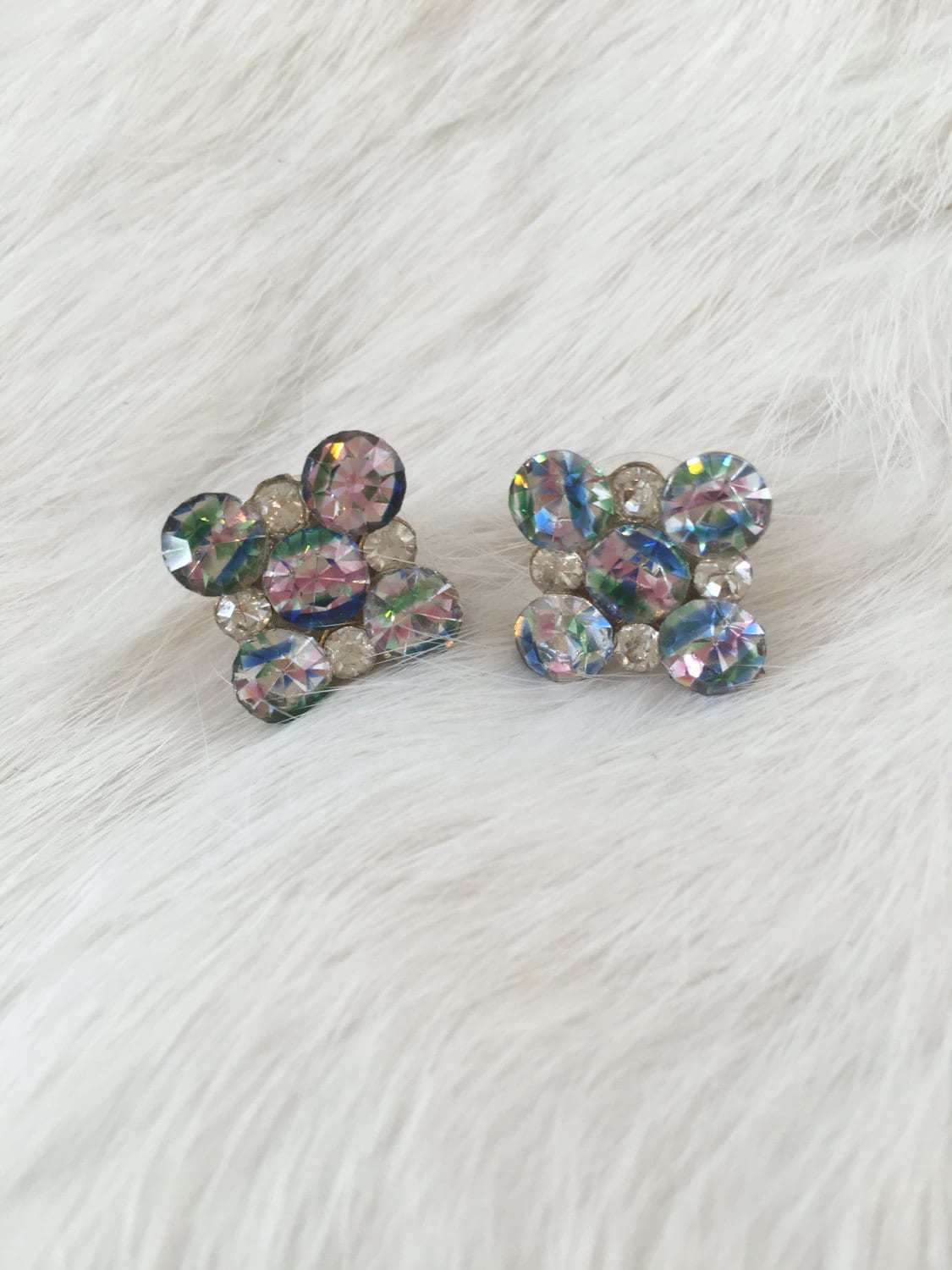 Vintage Ab Ton Kristall Ohrstecker Vintage Ab Ton Kristall Ohrstecker von MirandasBridal