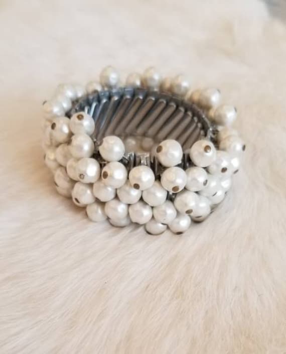Vintage Silber Perlen Armband Erweiterbar Vintage Silber Perlen Armband Erweiterbar von MirandasBridal