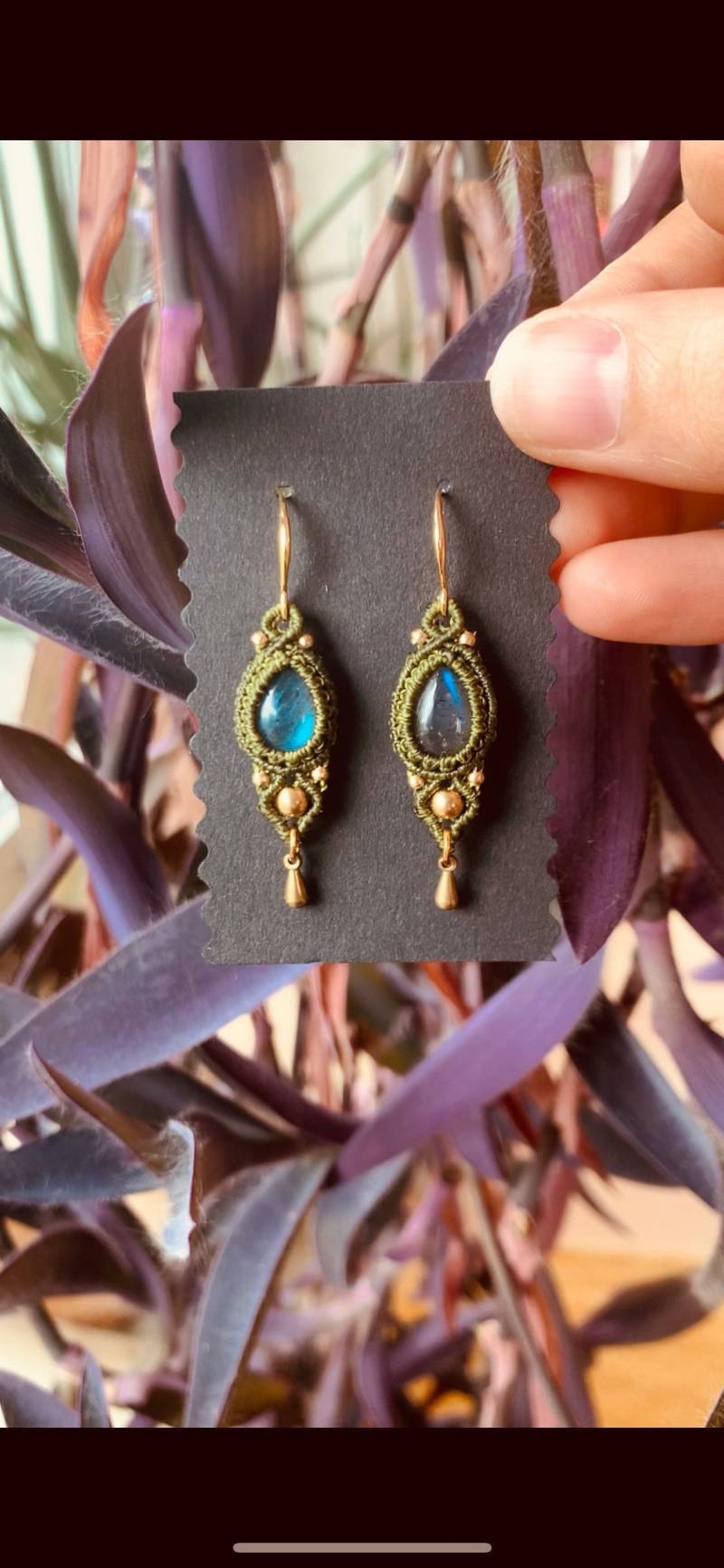 Elfen Labradorit Ohrringe Elfen Labradorit Ohrringe von MirasMacrame