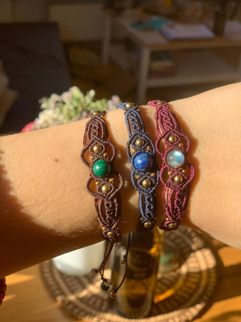 Labradorit Macramé Armband von MirasMacrame