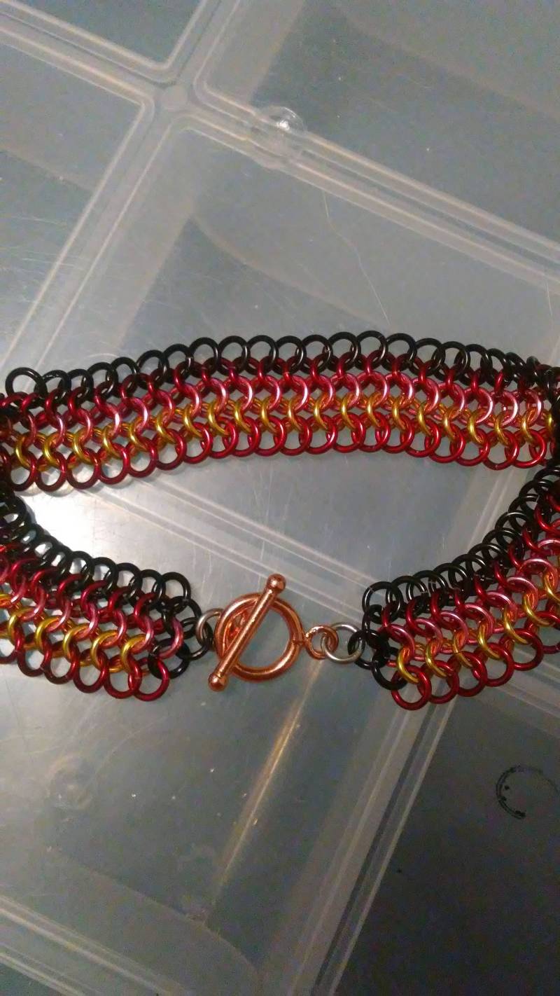 steven Universe Granat Inspiriert Chainmaille Armband steven Universe Granat Inspiriert Chainmaille Armband von MirasMaille