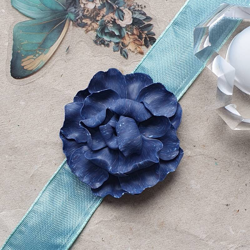 Blaue Blumenbrosche, Anstecknadel Blume Sommer Sternenregen, Variante 24137 von Miratsu