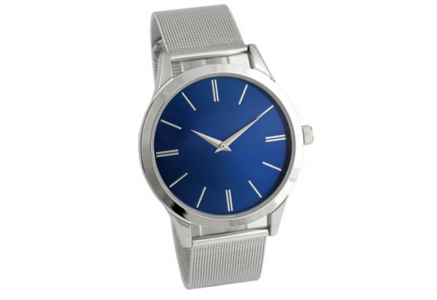 Miraval Quarzuhr Miraval Herrenarmbanduhr Mesh Blau, Edles Mesh-Edelstahlarmband von Miraval