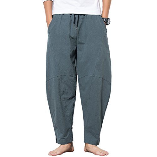 Mirecoo Unisex Baggy Aladin Freizeithose Haremshose Pumphose lang mit Zwei Taschen von Mirecoo