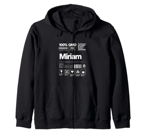 Miriam T-Shirt mit lustigem Text für Damen und Mädchen Kapuzenjacke Miriam T-Shirt mit lustigem Text für Damen und Mädchen Kapuzenjacke von Miriam Testo Divertente Donna Ragazza
