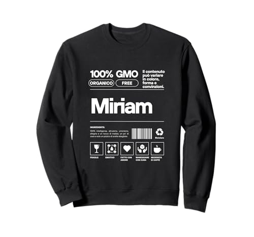 Miriam T-Shirt mit lustigem Text für Damen und Mädchen Sweatshirt Miriam T-Shirt mit lustigem Text für Damen und Mädchen Sweatshirt von Miriam Testo Divertente Donna Ragazza