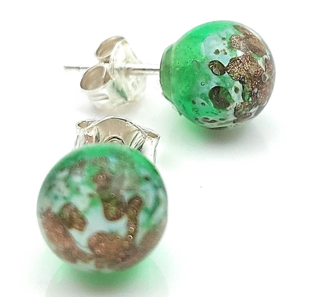 steckohrringe Aus Murano Kunst Glas Und 925 Silber Grün steckohrringe Aus Murano Kunst Glas Und 925 Silber Grün von MiriamFasolato