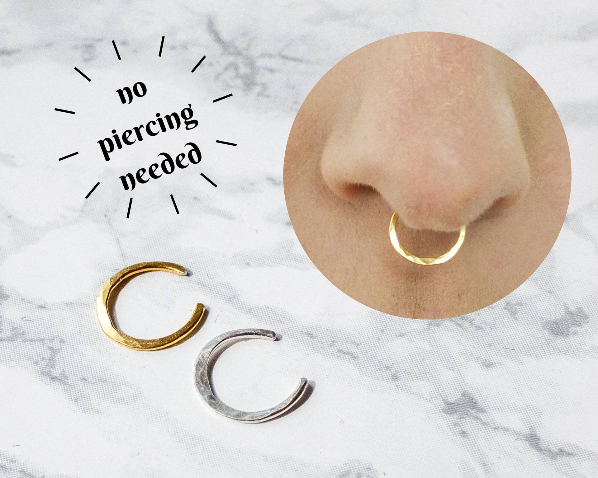 Fake Nasenring, Septum Piercing, Nasenklemme Silber, Nasenring Clip, Falsches Nasenpiercing, Clip On Ring Ohne Piercing Fake Nasenring, Septum Piercing, Nasenklemme Silber, Nasenring Clip, Falsches Nasenpiercing, Clip On Ring Ohne Piercing von MiriamKorczakStudio