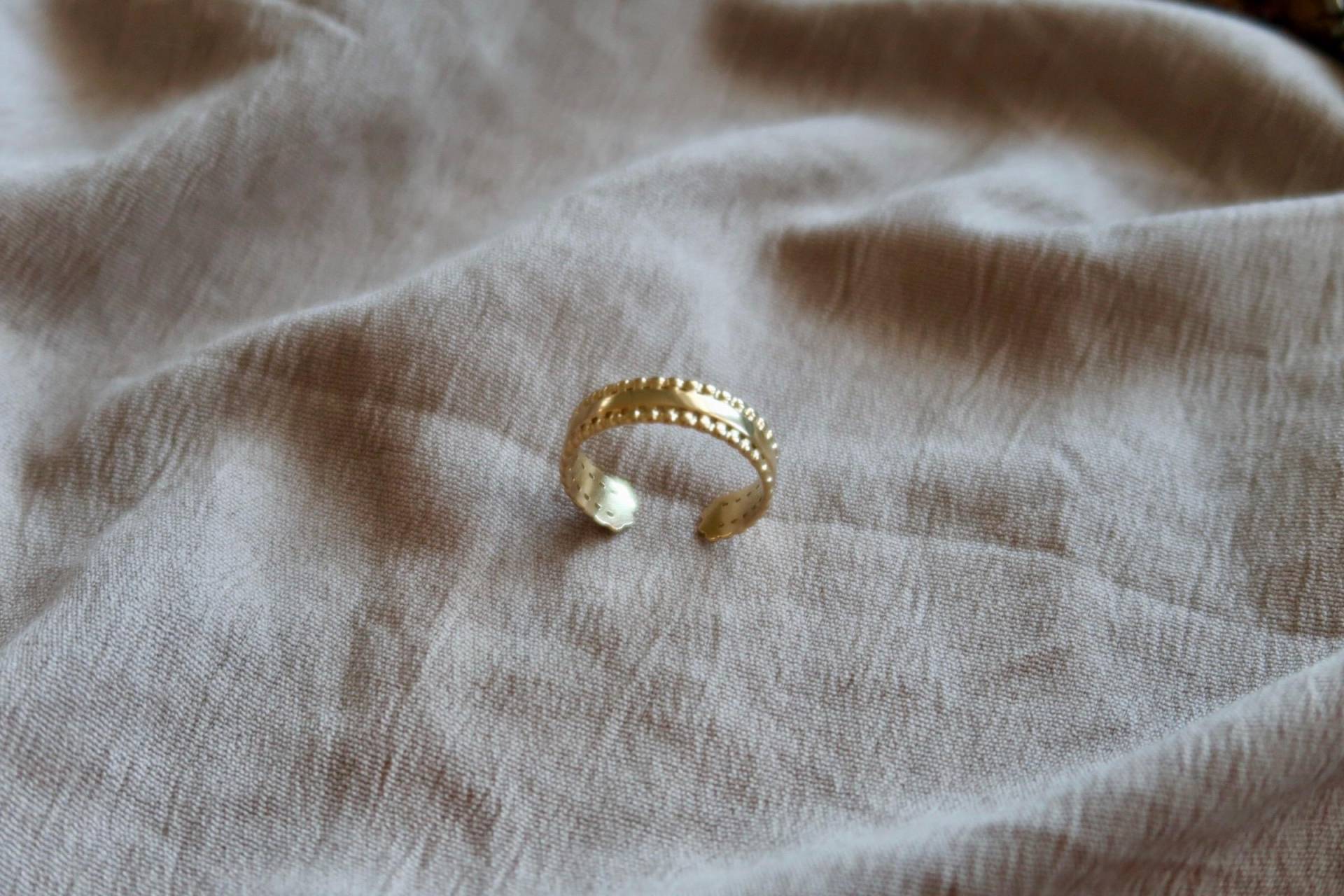 Größenverstellbaree Goldene Vergoldeter Ring - Boho Hippie Ethno Style von MiribloomJewelry