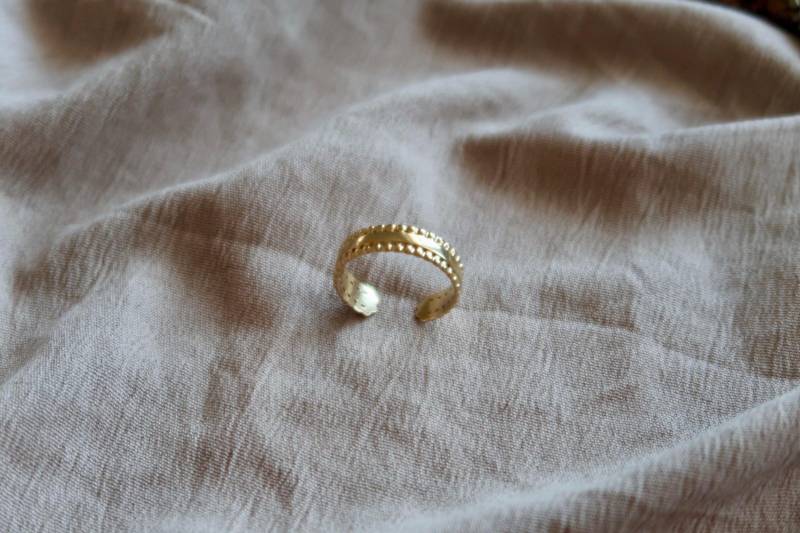 Größenverstellbaree Goldene Vergoldeter Ring - Boho Hippie Ethno Style von MiribloomJewelry