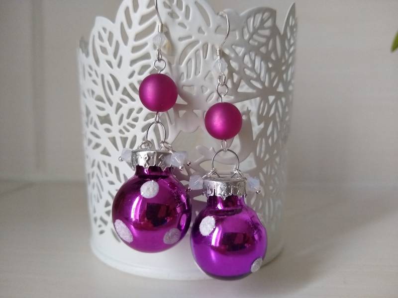 Weihnachtbaum-Kugel Ohrringe 925 Silber Weihnachtbaum-Kugel Ohrringe 925 Silber von MirielsSchatzkiste