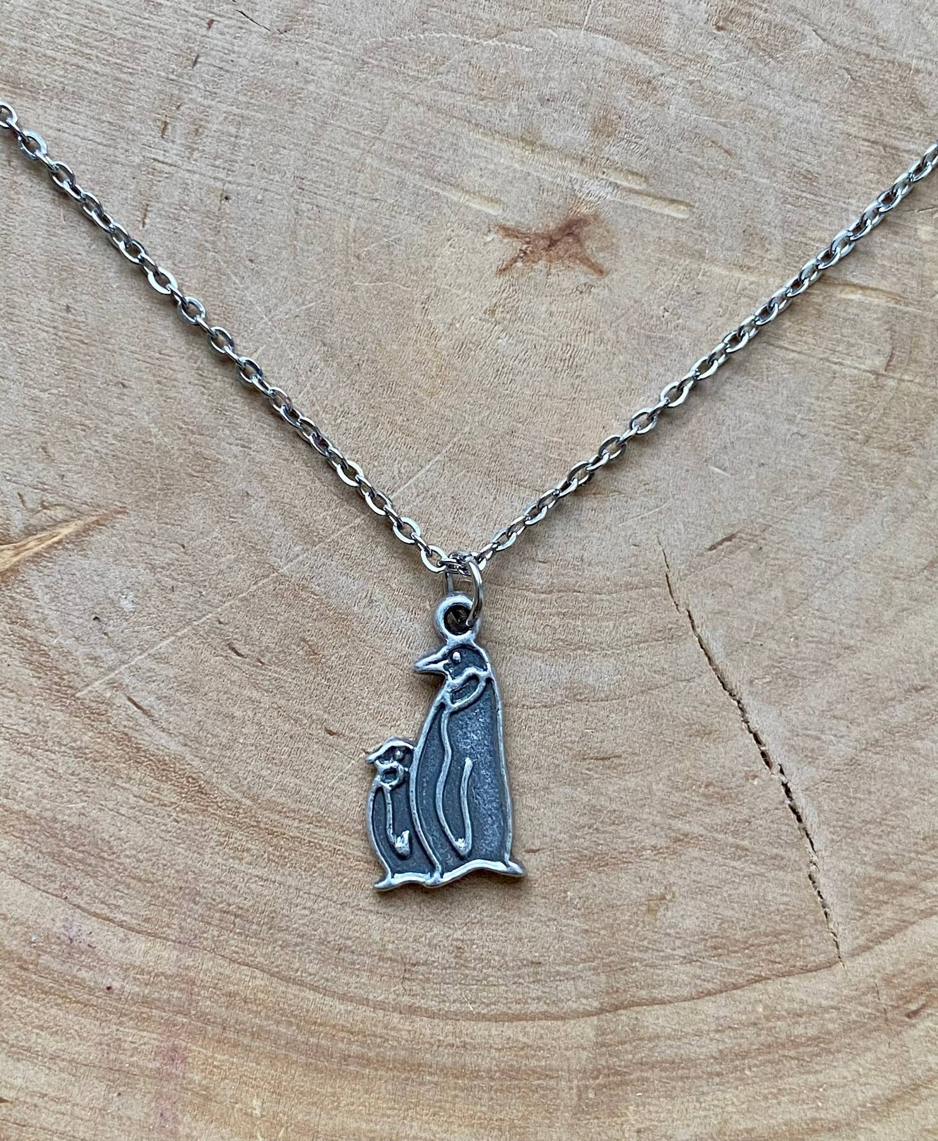 Kinderkette Silberfarbenen Pinguin Anhänger von MirisOhringe