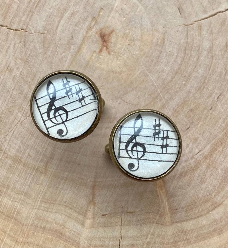 Manschettenknöpfe Violinenschlüssel Musik Für Hochzeit von MirisOhringe