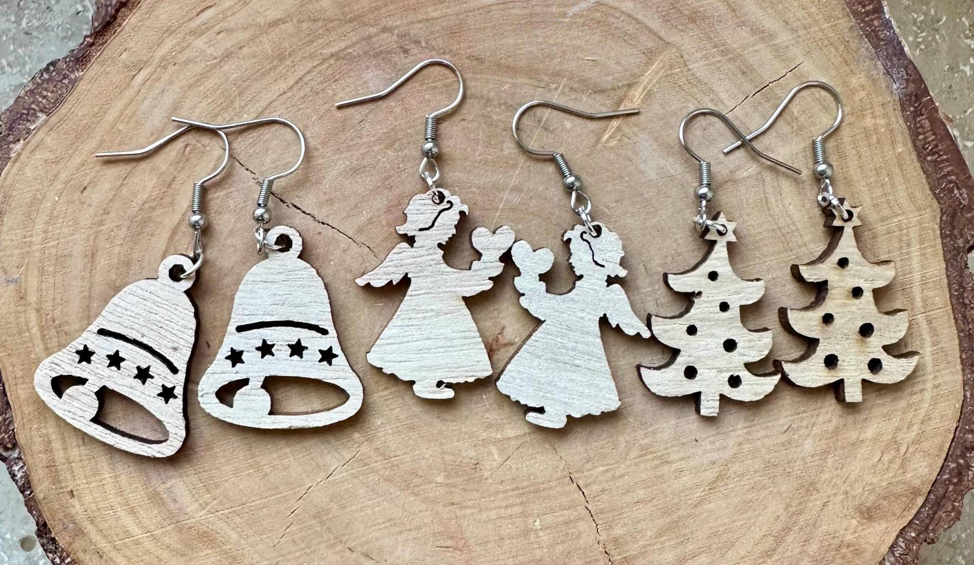 Ohrringe Aus Holz Weihnachten von MirisOhringe