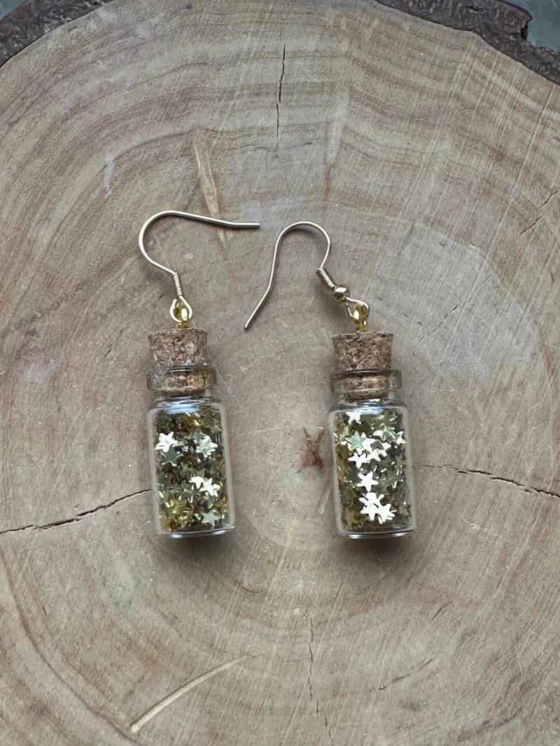 Ohrringe Glas Goldene Sterne Weihnachtsohrringe Ohrringe Glas Goldene Sterne Weihnachtsohrringe von MirisOhringe