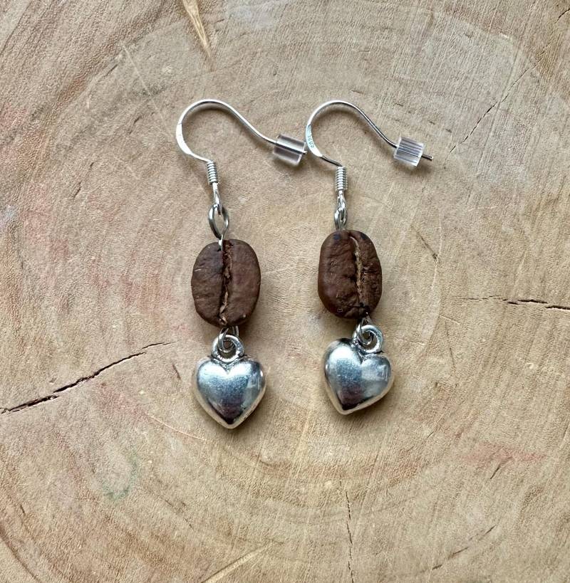 Ohrringe Kaffeebohnen Kaffeeliebhaber Natürlich Herz Ohrringe Kaffeebohnen Kaffeeliebhaber Natürlich Herz von MirisOhringe