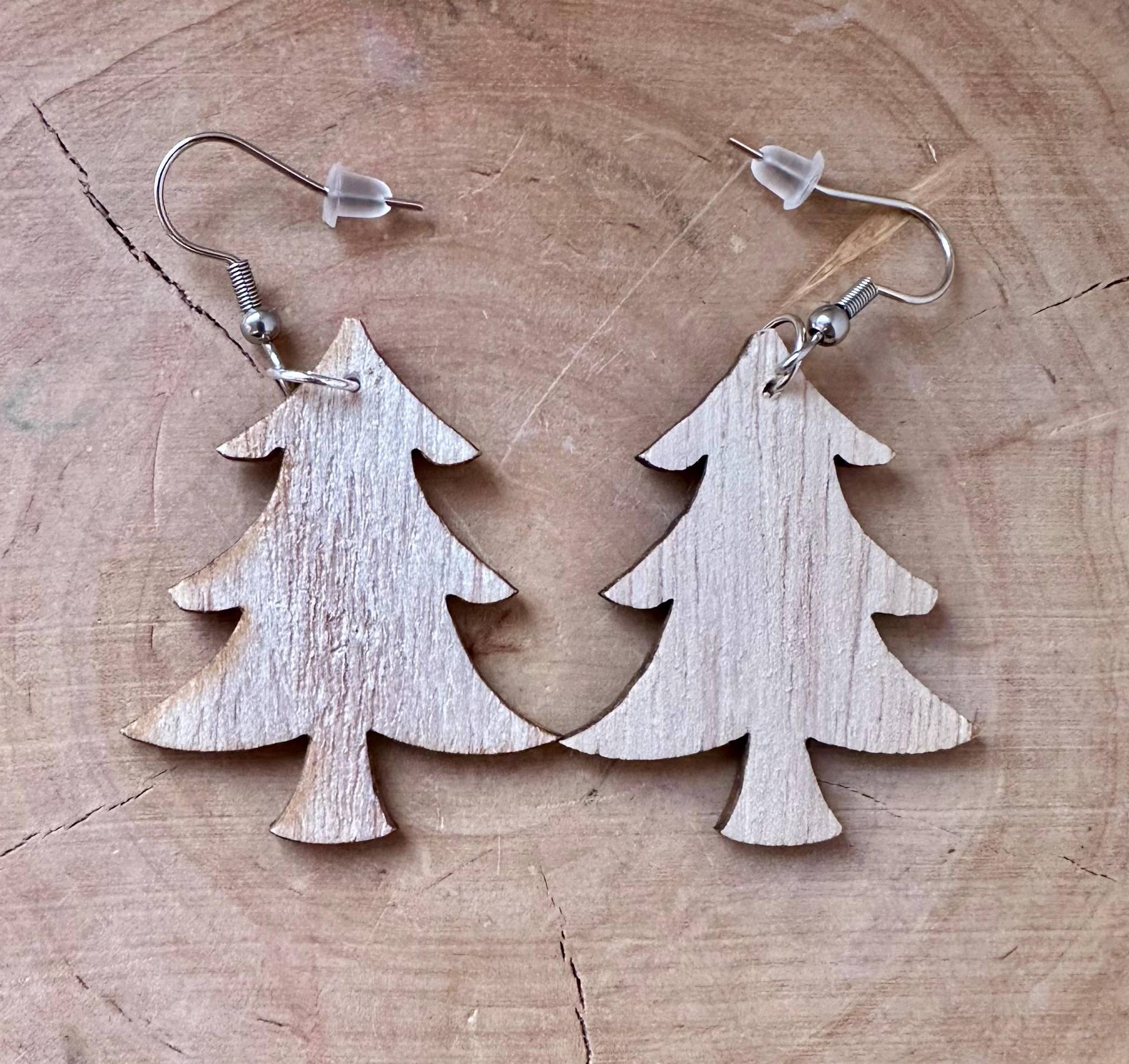 Ohrringe Tanne Aus Holz Weihnachtsbaum von MirisOhringe