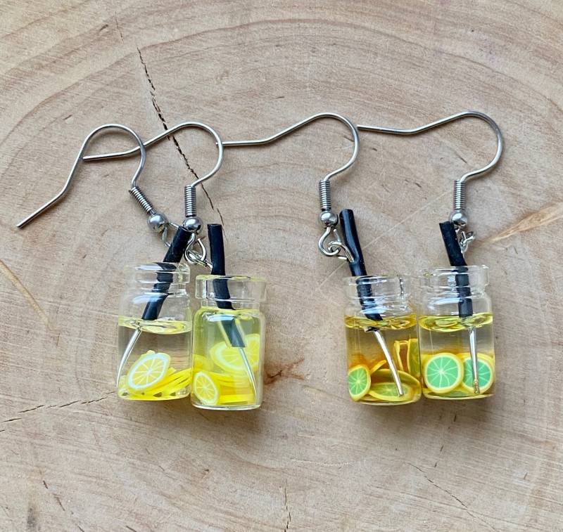 Ohrringe Zitronen Limonade Cocktail Urlaub von MirisOhringe