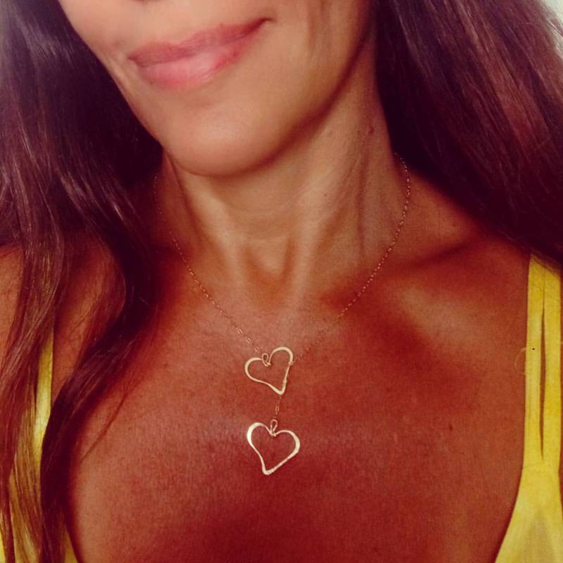 2Er Set Mutter Tochter Herz Halsketten, Schmuck von MiritLevinJewelry