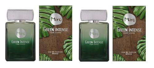 2 x Miro Green Intense Pour Homme Eau de Parfum Spray 75 ml (150 ml) von Miro