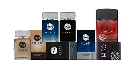 4 tlg MIRO Duftcollection für Herren: Cabal 75 ml + INFINITY 75 ml + Explore 75 ml+ Corrida 100 ml von Miro