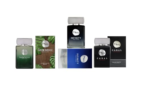 MIRO Duft Collection für IHN: Cabal Eau de Toilette Spray + INFINITY Eau de Parfum Spray + Miro Green Intense Pour Homme Eau de Parfum Spray je 75 ml (225 ml) von Miro