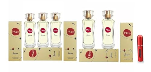 Miro FEMME Eau de Parfum Spray 5 x 50 ml (250 ml) + 1 eleganter Taschenzerstäuber von Miro