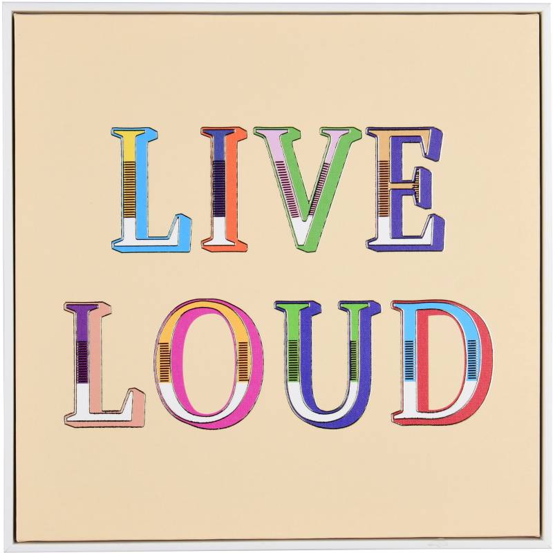 MIRRORS AND MORE Kunstdruck "LIFE" 1 Stk. tlg. Kunstwerk mit positivem Spruch von Mirrors And More