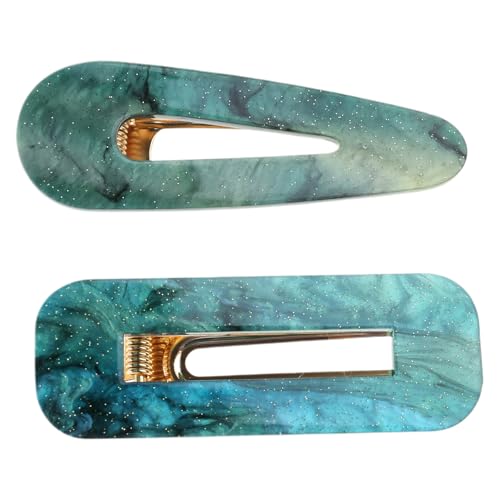1 Set Haarspangen aus Acrylharz, 1 x Haarspangen, 1 x Haarspangen, Marmor P von Mirweon