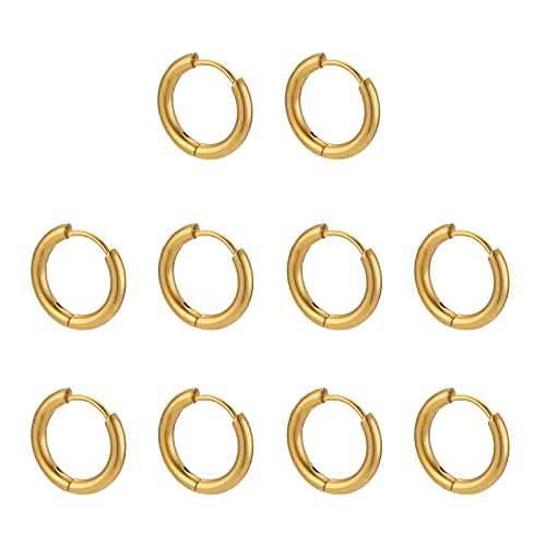 5 Paar Huggie-Creolen-Ohrringe für Herren, allergieresistent, Herren-Knorpel für Damen, Edelstahl, Schmuck, Huggie-Ohrringe für Damen und Herren, 2.5x20mm, Wie beschrieben, Wie beschrieben 5 Paar Huggie-Creolen-Ohrringe für Herren, allergieresistent, Herren-Knorpel für Damen, Edelstahl, Schmuck, Huggie-Ohrringe für Damen und Herren, 2.5x20mm, Wie beschrieben, Wie beschrieben von Mirweon