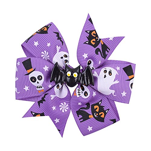 Cartoon Punpkin Haarspangen, Fledermaus, Haarspange, Schleife, rutschfest, Kopfschmuck, Foto-Requisiten, Halloween-Zubehör für Kinder von Mirweon