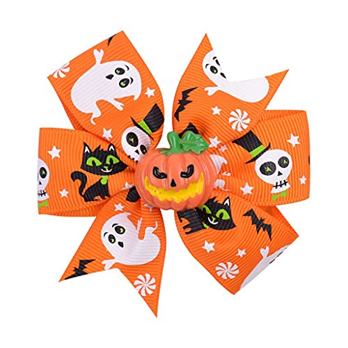 Cartoon Punpkin Haarspangen, Fledermaus, Haarspange, Schleife, rutschfest, Kopfschmuck, Foto-Requisiten, Halloween-Zubehör für Kinder von Mirweon