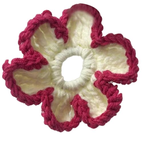Gehäkelte Haargummis, dick, Hochsteckfrisur, übergroße Blume, elegantes Haargummi, Pferdeschwanz-Halter für Damen Gehäkelte Haargummis, dick, Hochsteckfrisur, übergroße Blume, elegantes Haargummi, Pferdeschwanz-Halter für Damen von Mirweon