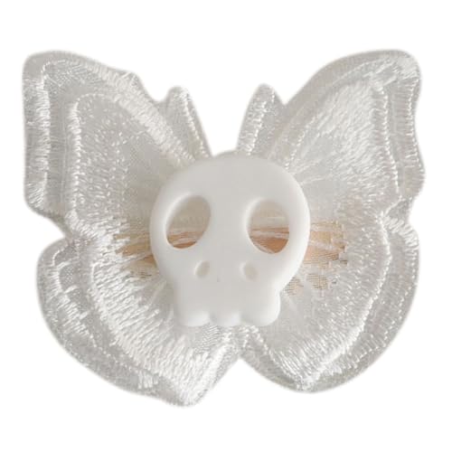 Gothic Steampunk Skelett Haarspangen für Schmetterling Haarnadel Steampunk Schädel Kopf Kopfschmuck für Freundin von Mirweon