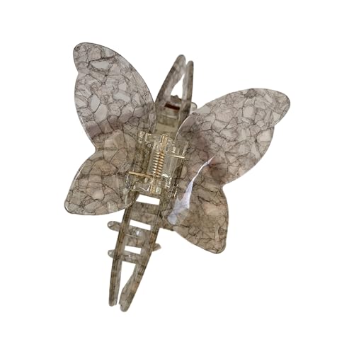 Haarklammer in Schmetterlingsform für Damen und Mädchen, seitliche Zöpfe, zarte Haarklammer, weibliche Hautpflege, Fotografieren, Haarnadel, großer Clip für Damen, dünn, dünn, Essigsäure von Mirweon