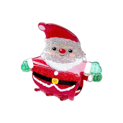 Haarklammer mit Weihnachtsmann-/Baum-/Schneeflocken-/Schuhe-/Schneemann-Muster, zarte Damen-Haarklammer zum Fotografieren von Mirweon