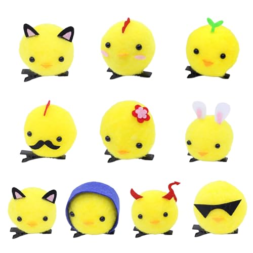 Haarspange mit Cartoon-Huhn, für Karneval, Party, Haarnadel, Plüschtier-Haarspange, Kinder, 10 Stück, Party-Clips Haarspange mit Cartoon-Huhn, für Karneval, Party, Haarnadel, Plüschtier-Haarspange, Kinder, 10 Stück, Party-Clips von Mirweon