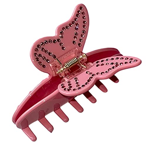 Haarspange mit Schmetterlings-Motiv, starkes Haarstyling-Zubehör für dünnes, dickes, lockiges Haar, französischer Kiefer-Clip, Damen, Kopfschmuck, Bananen-Haarspangen von Mirweon