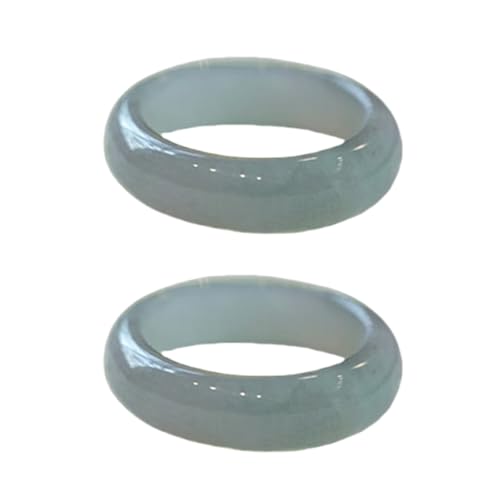 Mirweon Damen-Ringe aus natürlicher Jade, im chinesischen Retro-Stil, tragbar, Geburtstags- oder Weihnachtsgeschenk, mit Schmuckschatulle, modische Jade-Ringe von Mirweon