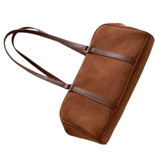 Mirweon Damentasche Herbst Achsel Ästhetische Handtasche All-Matching Achsel Große Kapazität Schulter Shopping Dating Große Kapazität Schulter für Frauen Herbst Handtasche All-Matching Achsel, braun von Mirweon