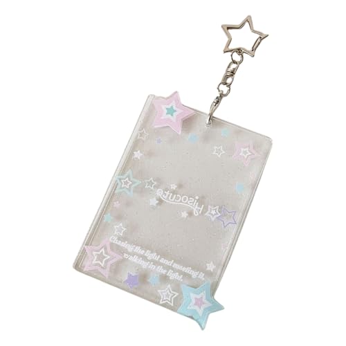 Mirweon Eleganter Stern-Kartenhalter, Schlüsselanhänger für Fans, tragbarer Idol-Fotokarten-Organizer mit stabilen Acryl-Designs von Mirweon