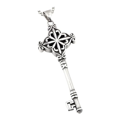 Mirweon Halskette mit Anhänger in Vintage-Form, handgefertigter Schmuck, Edelstahl-Textur, für Schmuckdesign, Accessoire, modisches Damenteil, Einheitsgröße, Wie beschrieben, Wie beschrieben von Mirweon