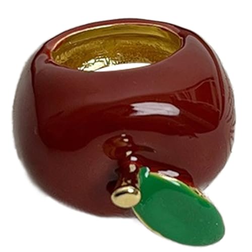 Mirweon Handgefertigter leuchtender Erdbeer-/Obst-Ring, tropfendes Öl, leicht und bequem, Schmuck, Mode-Accessoire, handgefertigter Schmuck, Einheitsgröße, Wie beschrieben, Wie beschrieben von Mirweon