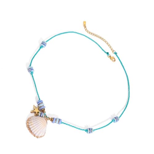 Mirweon Handgewebter Kordel-Schmuck mit Edelstahl-Muschelanhänger, verstellbare Länge, Halsketten-Accessoire für den täglichen Stil, lässiger Strandurlaub, Einheitsgröße, Wie beschrieben, Wie Mirweon Handgewebter Kordel-Schmuck mit Edelstahl-Muschelanhänger, verstellbare Länge, Halsketten-Accessoire für den täglichen Stil, lässiger Strandurlaub, Einheitsgröße, Wie beschrieben, Wie von Mirweon