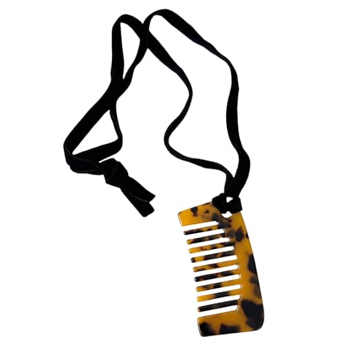 Mirweon Leichte Acetat-Kamm-Halskette, vielseitige Acetat-Pullover-Halskette mit Kamm-Detail für moderne Mode-Liebhaber von Mirweon